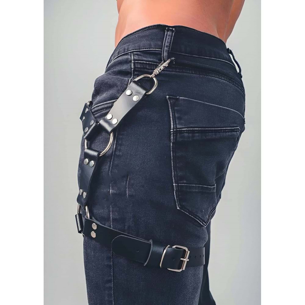 Bacağı Saran Deri Harness 2XL/3XL