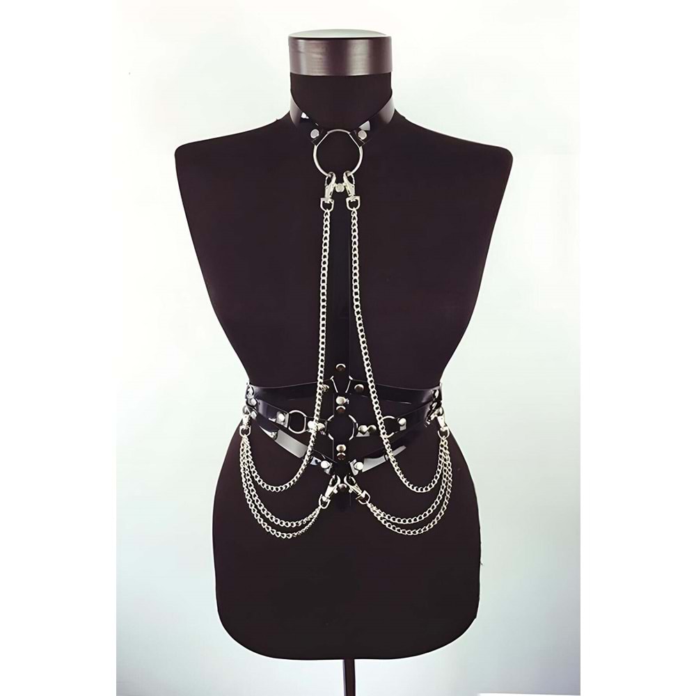 Özel Üretim Deri Model Göğüs Harness L/XL