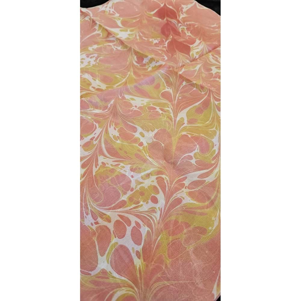 Turuncu Laleler Ebru İpek Fular