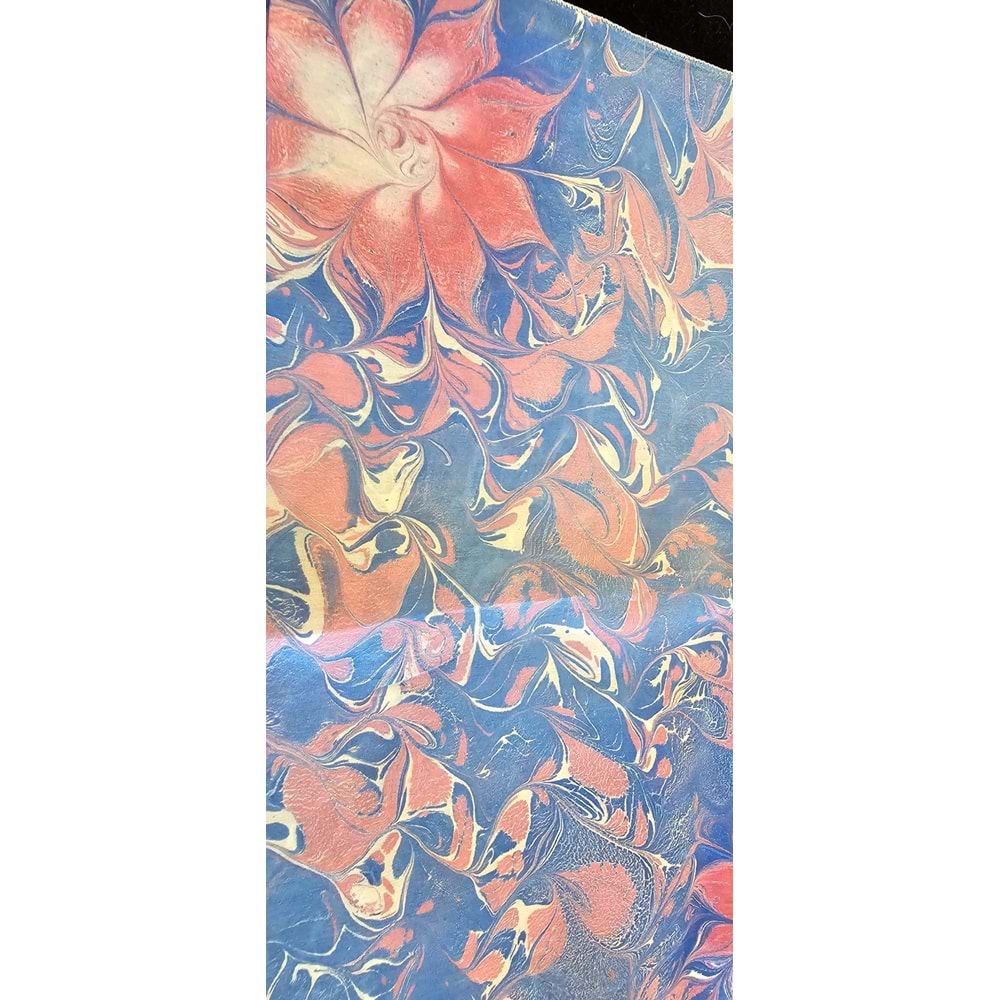 Lacivert Üzerine Gül kurusu Ebru İpek Fular