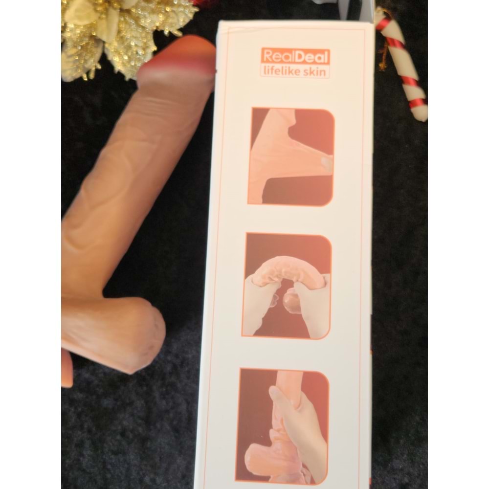 Kıkırdaklı Realistik Penis Damarlı Dildo 20.6 cm Kayan Cilt Serisi