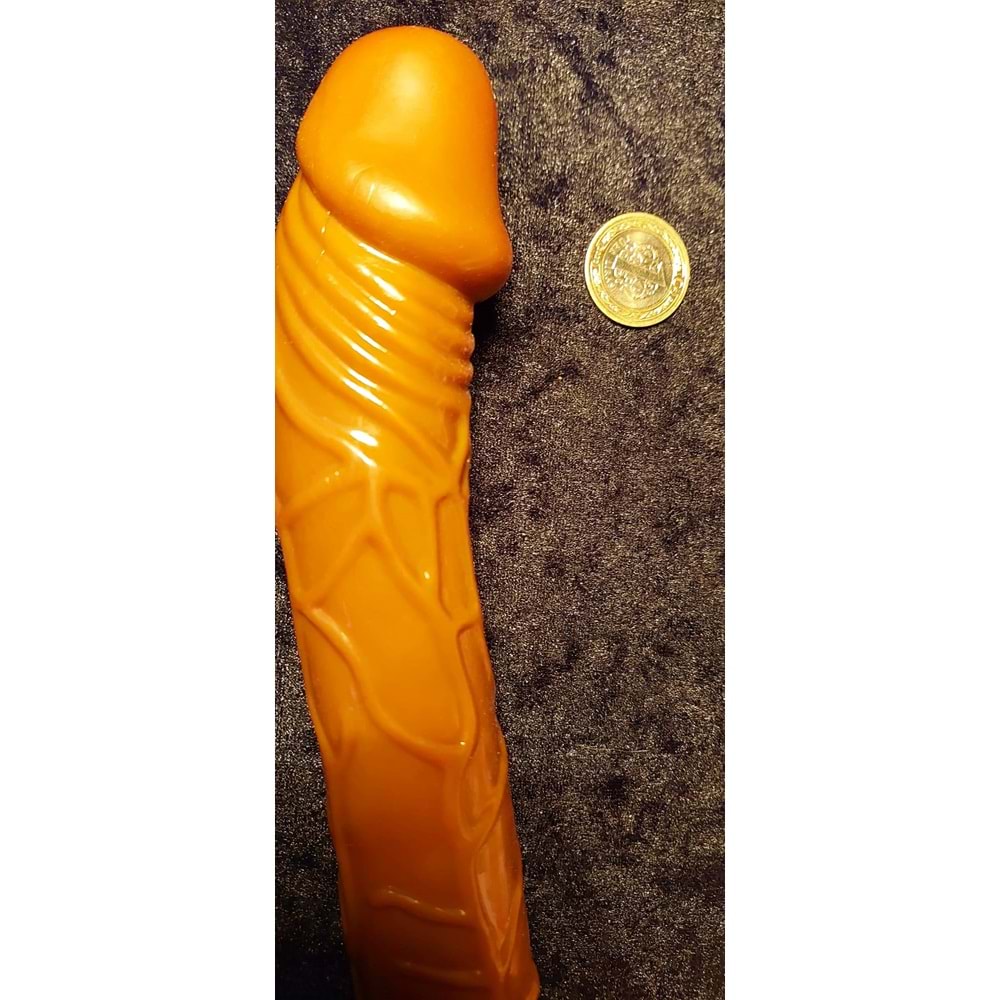 Zenci Güçlü Titreşimli 23 cm Vibratör Realistik Dildo