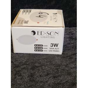 3W SIVA ALTI LED PANEL 3000k GÜN IŞIĞI