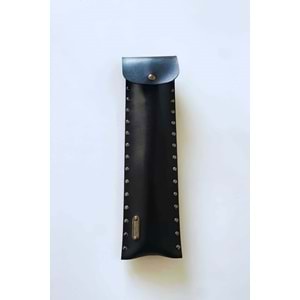 Deri Çantalı Şık Suni Deri Kırbaç,Sexy Aksesuar Siyah