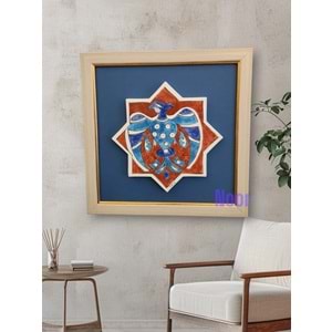 Ela Boyaması Seramik 30x30 Ebatlarında Anka Kuşu Figürü