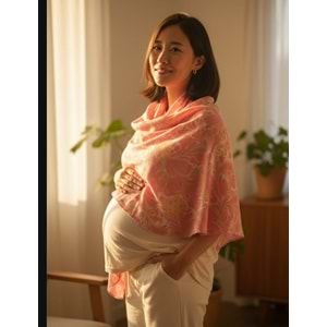 Turuncu Laleler Ebru İpek Fular