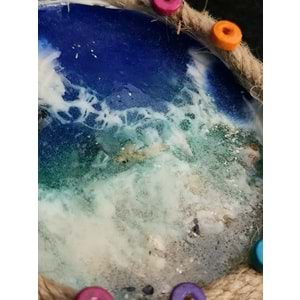 Deniz Dalgası Efektli Epoksi El Yapımı Buzdolabı Magneti