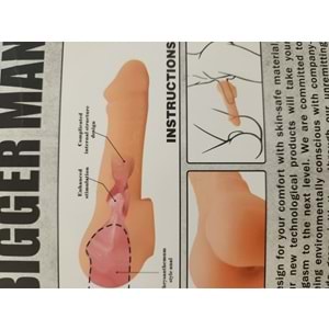 Bigger Man Yeni Nesil Ultra Realistik Mastürbatör ve Penis Kılıfı Bigger Man