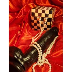 King Size Zenci Realistik Uzun Kalın Penis Et Dokusu Dildo 30 cm