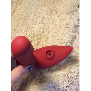 Modern Emişli Hareketli Giyilebilir Vibratör Kırmızı