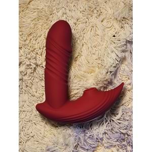 Modern Emişli Hareketli Giyilebilir Vibratör Kırmızı