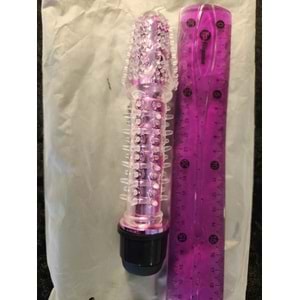 Modern Tırtıklı Şeffaf Vibratör Pembe