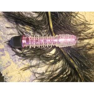 Modern Tırtıklı Şeffaf Vibratör Pembe