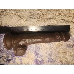 Uzaktan Kumandalı Gerçekçi Dildo Vibratör Siyahi