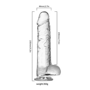 Şeffaf Realistik Dildo 23 cm