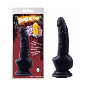Rubicon Gerçekçi Dildo - 18cm siyahi