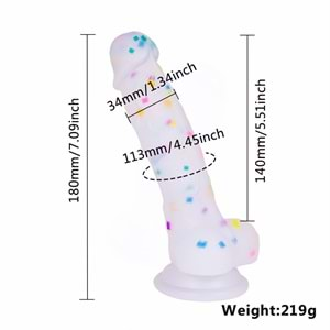 Silikon Realistik Gokkusagi Dildo 18cm