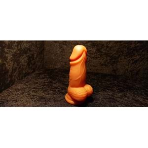 Aipao 14 cm Çift Katmanlı Güçlü Vantuzlu Anal Vajinal Penis Dildo