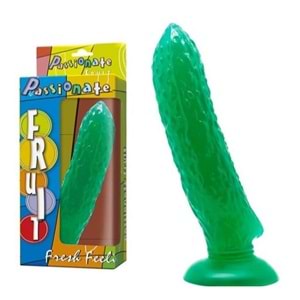 Passionate Fruit 17 cm Vantuzlu Jel penis Anal Dildo Salatalık