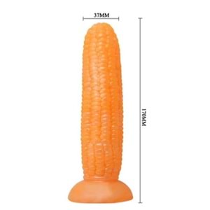 Passionate Fruit 17 cm Vantuzlu Jel penis Anal Dildo Mısır