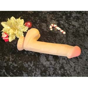 Kıkırdaklı Gerçek Cilt Yapısında Dev Dildo Penis 26 cm