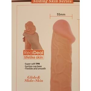 Kıkırdaklı Gerçek Cilt Yapısında Dev Dildo Penis 26 cm