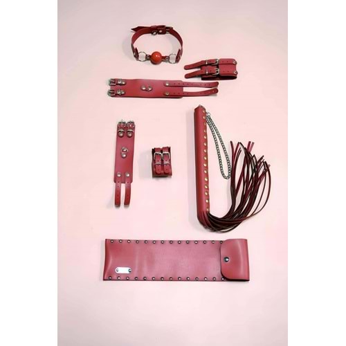 Kırbaç Kelepçe Takım 4'lü Set El- Ayak Kelepçesi, Kırbaç,Ağız Topu