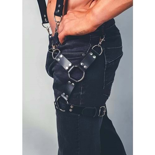 Bacağı Saran Deri Harness 2XL/3XL