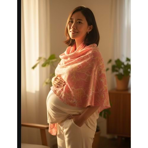 Turuncu Laleler Ebru İpek Fular