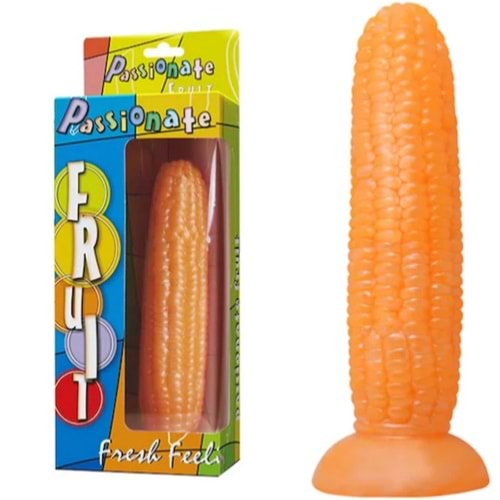 Passionate Fruit 17 cm Vantuzlu Jel penis Anal Dildo Mısır