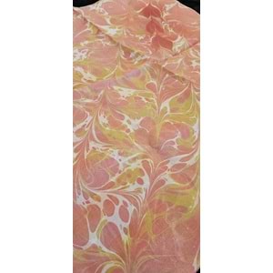 Turuncu Laleler Ebru İpek Fular