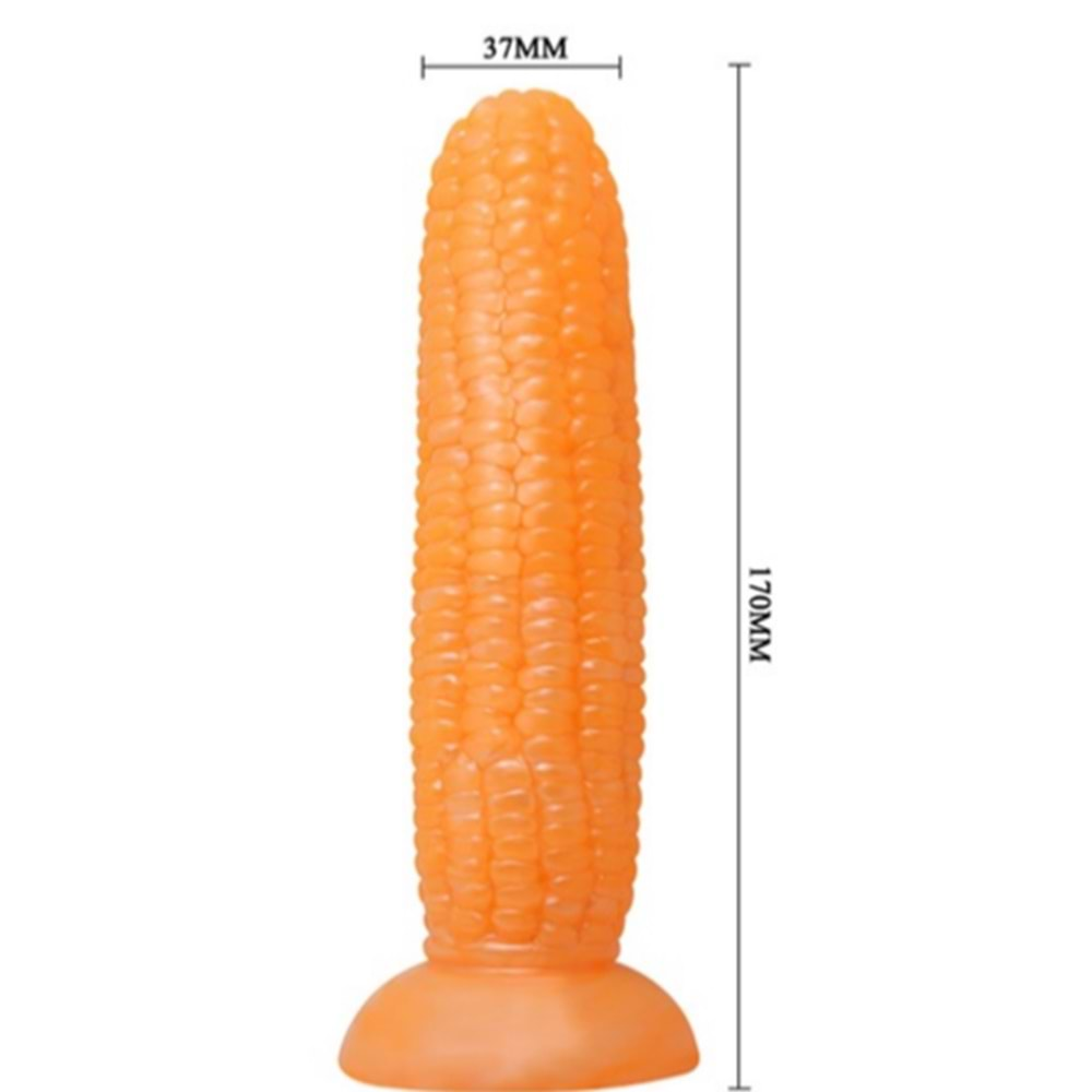 Passionate Fruit 17 cm Vantuzlu Jel penis Anal Dildo Mısır