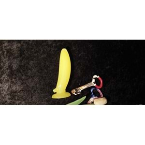 Passionate Fruit 17 cm Güçlü Vantuzlu Jel Penis Anal Dildo - MUZ